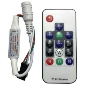 Controler RGB, telecomanda, 5-24V/6A, pentru benzi cu LED-uri RGB, 5-24V/6A, 14 taste
