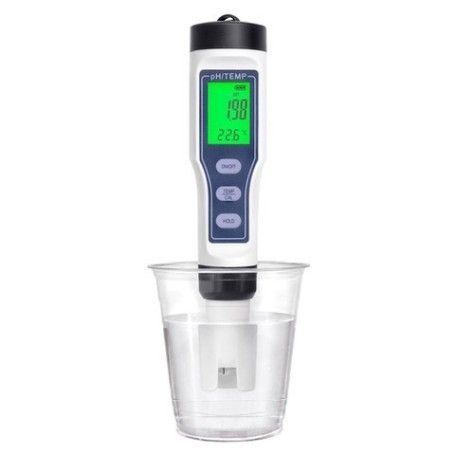 Tester profesional calitate apa, pH/temperatura, afisaj LCD