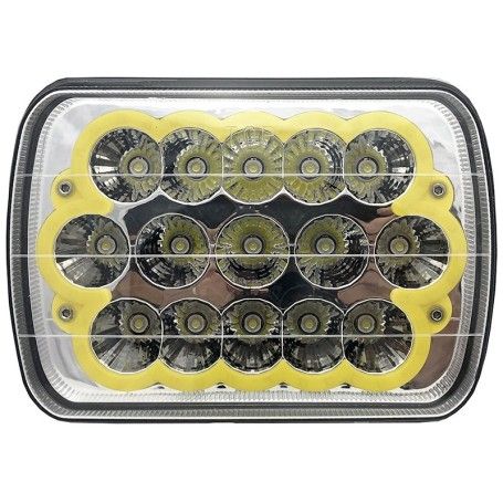 Proiector auto, 61 LED-uri, 12V-24V/24W - lumina alb/rece, galben