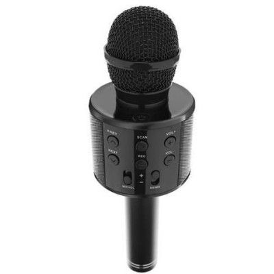 Microfon wireless multifunctional pentru karaoke, difuzor, bluetooth, negru
