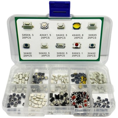 Set 250 push butoane SMD, 10 modele