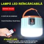 Lampa LED camping cu incarcare solara, telecomanda