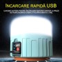 Lampa LED camping cu incarcare solara, telecomanda