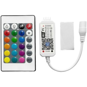 Controler RGB, telecomanda RF, (Smart Wi-Fi), pentru benzi cu LED-uri RGB, 5-24V/4A