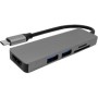 Convertor/adaptor, Type-C - 2xUSB 3.0, cititor de carduri micro SD/SD, HDMI 4K - 15cm